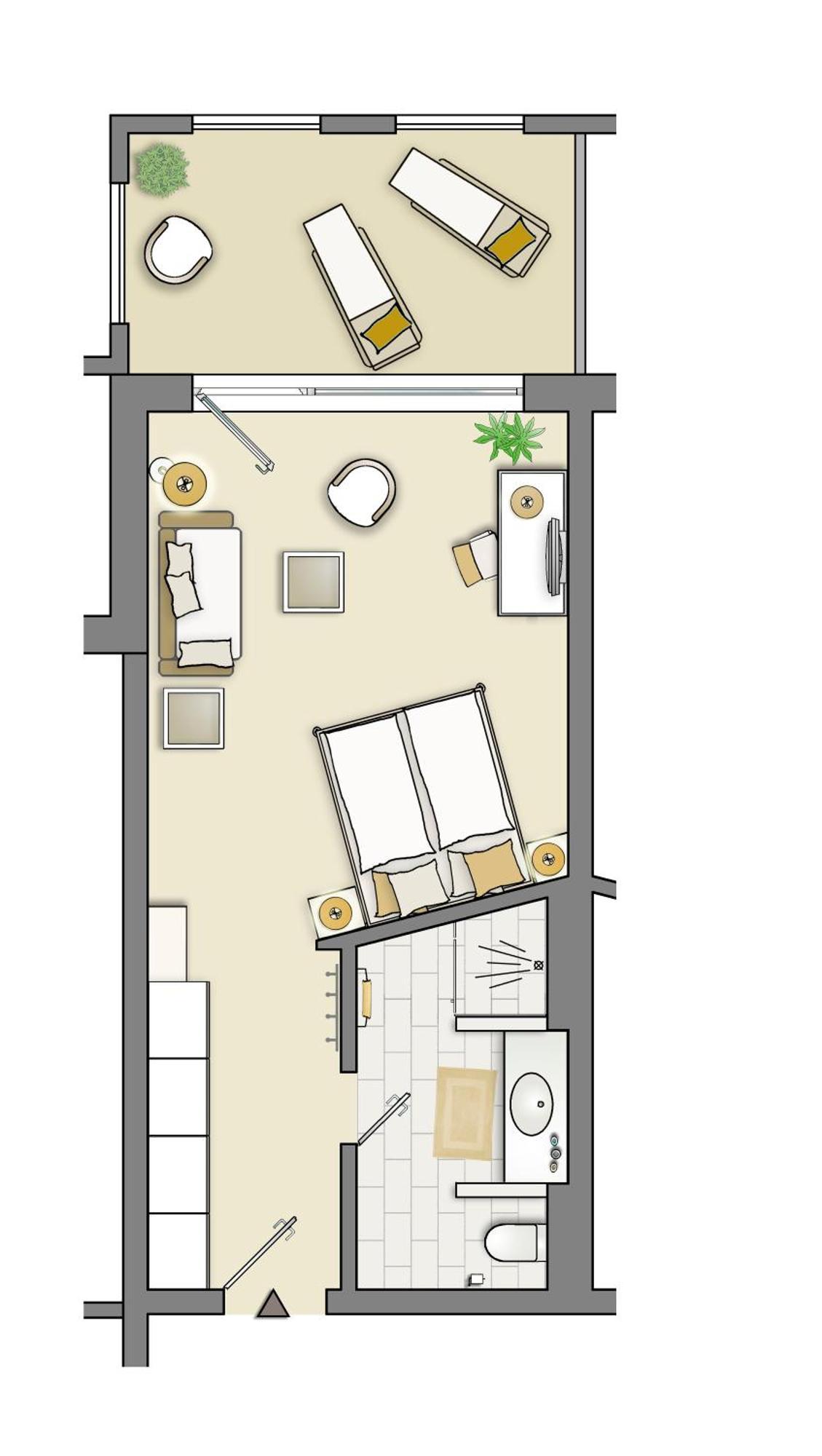 Tweepersoonskamer met Uitzicht op Zee